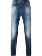Diesel Distressed Skinny Jeans, Men's, Size: 28, Blue, Cotton/spandex/elastane/polyester