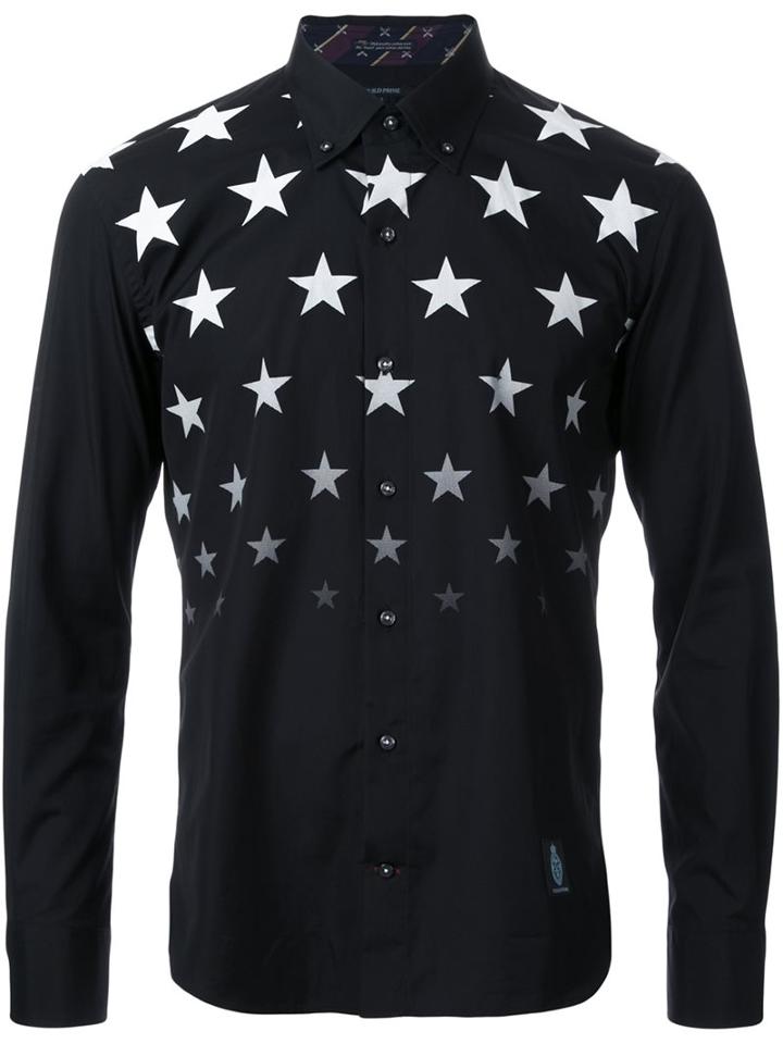 Guild Prime 'stars' Print Shirt, Men's, Size: 2, Black, Cotton