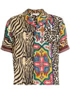 Pierre-louis Mascia Patchwork Camp Collar Shirt - Multicolour