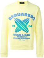 Dsquared2 Shaper Of Boards Sweatshirt, Men's, Size: Small, Yellow/orange, Cotton