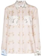 Burberry Alexa Dancing Unicorn Print Shirt - Pink