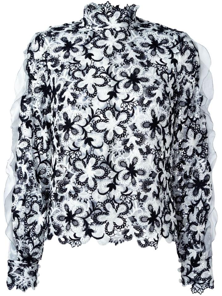 Self-portrait Floral Lace Blouse