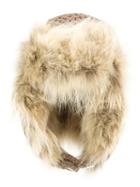 Inverni Trapper Hat, Women's, Size: 57, Nude/neutrals, Wool/coyote Fur