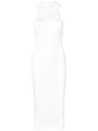 Cushnie Et Ochs - Ribbed Detail Fitted Dress - Women - Polyester/rayon - M, White, Polyester/rayon
