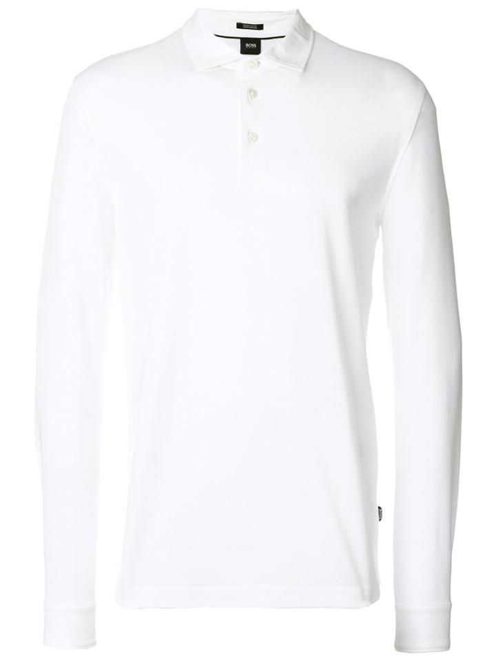Boss Hugo Boss Long-sleeve Polo Shirt - White