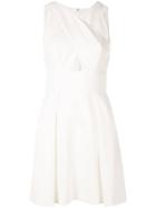Black Halo Cross Front Mini Dress - White