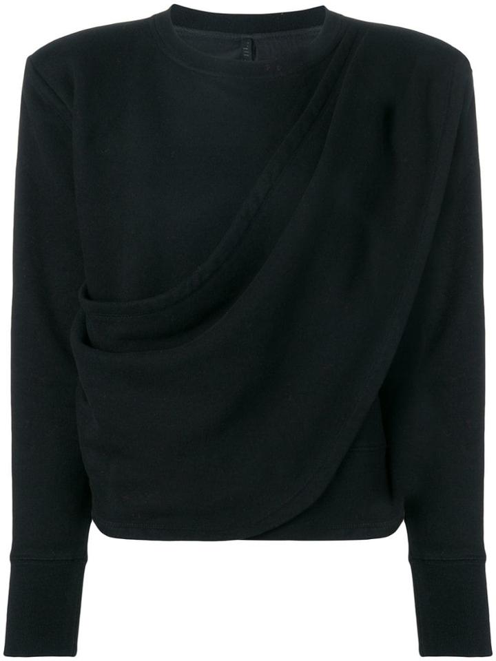 Unravel Project Draped Sweatshirt - Black
