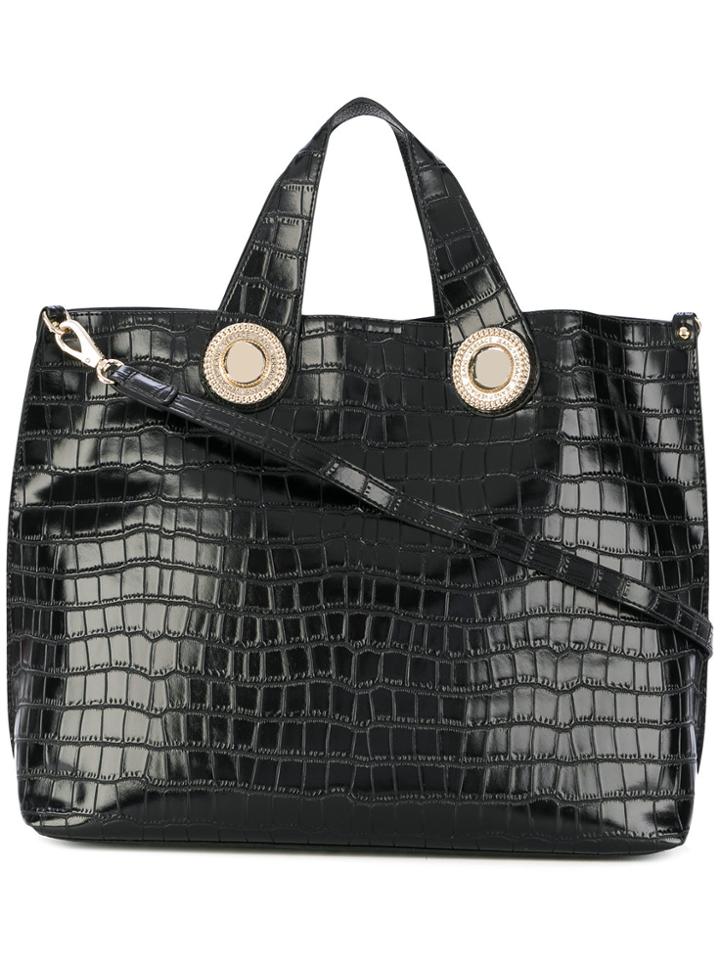 Versace Jeans Mock Croc Tote - Black
