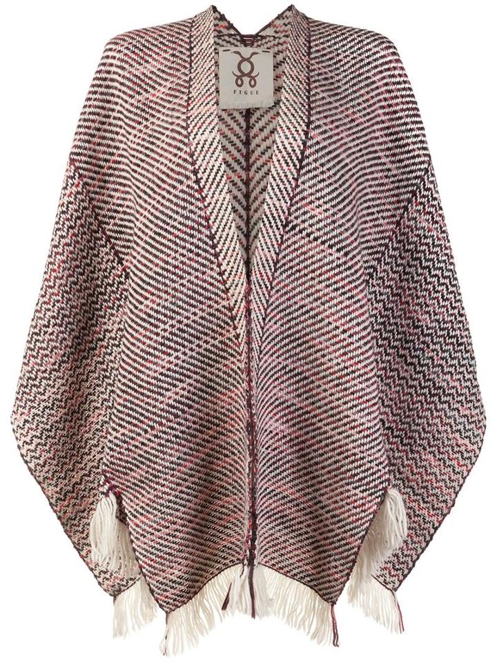 Figue 'ruana' Poncho Shawl, Women's, Red, Wool