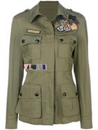 History Repeats Embellished Multi-pocket Jacket - Green