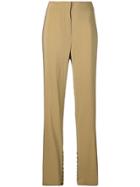 Lemaire High-waisted Button Trousers - Neutrals