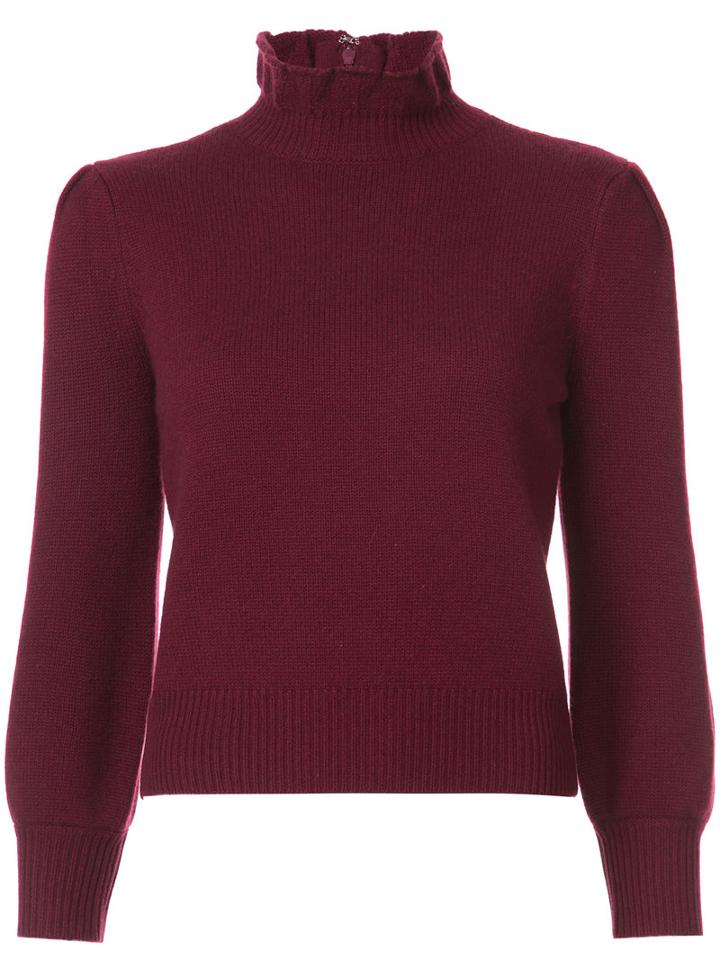 Co - Roll Neck Top - Women - Cashmere/wool - M, Red, Cashmere/wool