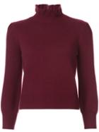 Co - Roll Neck Top - Women - Cashmere/wool - M, Red, Cashmere/wool