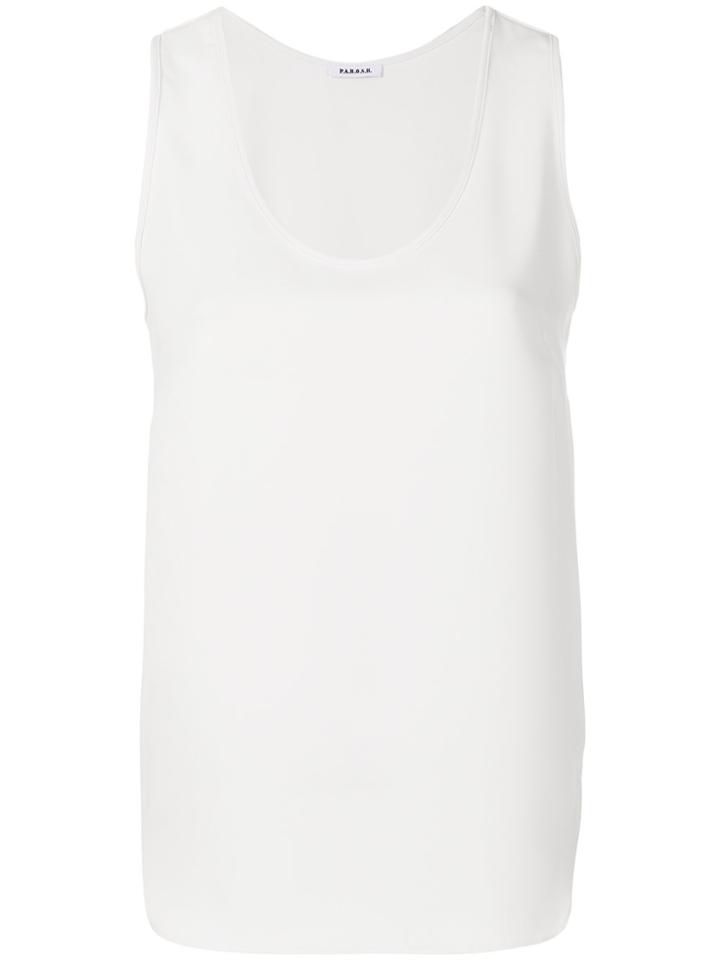 P.a.r.o.s.h. Curved Hem Tank - Nude & Neutrals