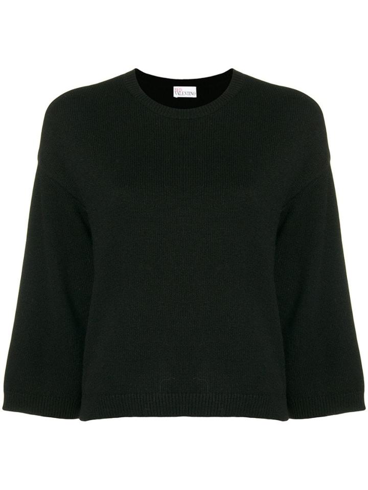 Red Valentino Winged Heart Jumper - Black