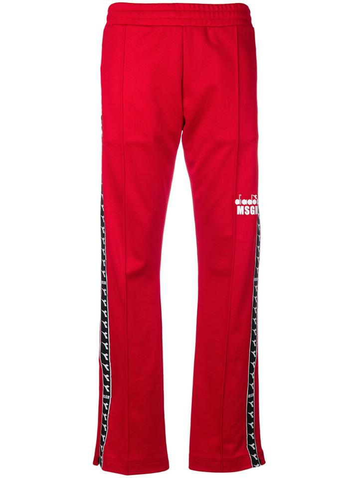 Msgm Diadora Track Pants - Red