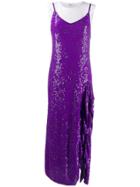 P.a.r.o.s.h. Layered Sequin Slip Dress - Purple