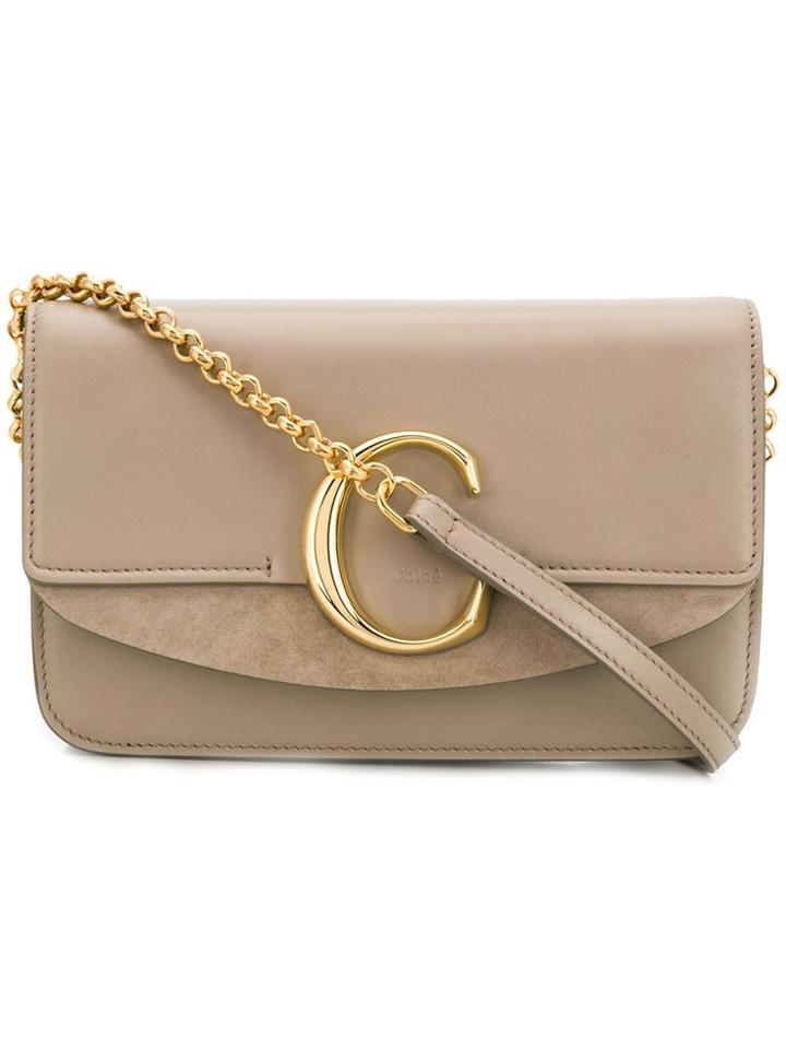 Chloé Classic C Crossbody - Grey