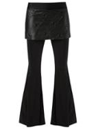Andrea Bogosian Flared Trousers, Women's, Size: Medium, Black, Polyamide/polyurethane