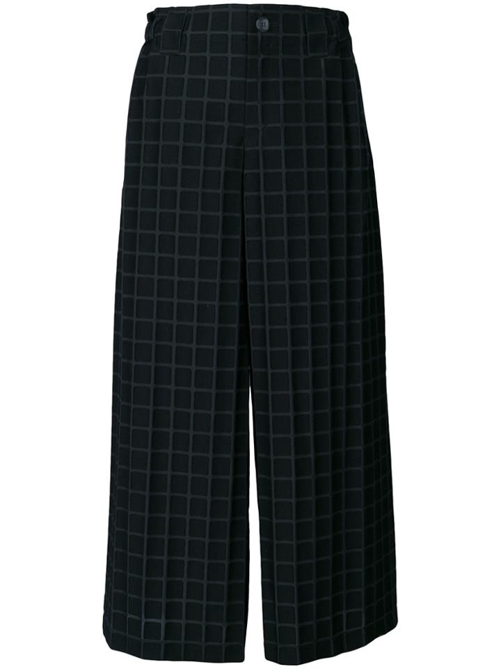 Issey Miyake Windowpane Trousers - Black