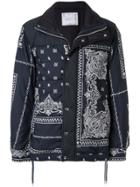 Sacai Paisley Print Jacket - Blue