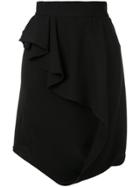 Bianca Spender Asymmetric Straight Skirt - Black