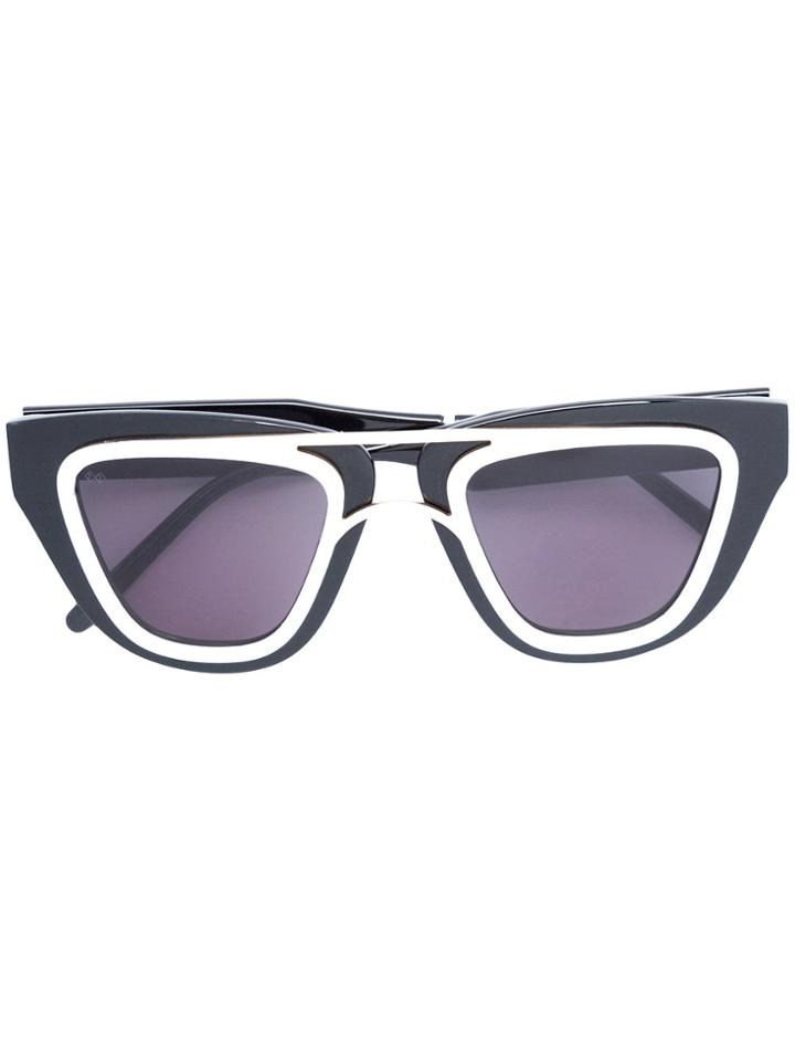 Smoke X Mirrors Contrast-trim Sunglasses - Black