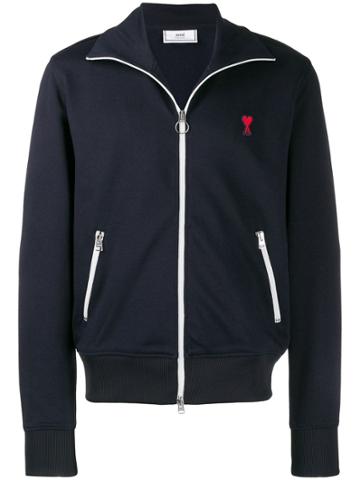 Ami Alexandre Mattiussi Ace Of Hearts Patch Sweatshirt - Blue