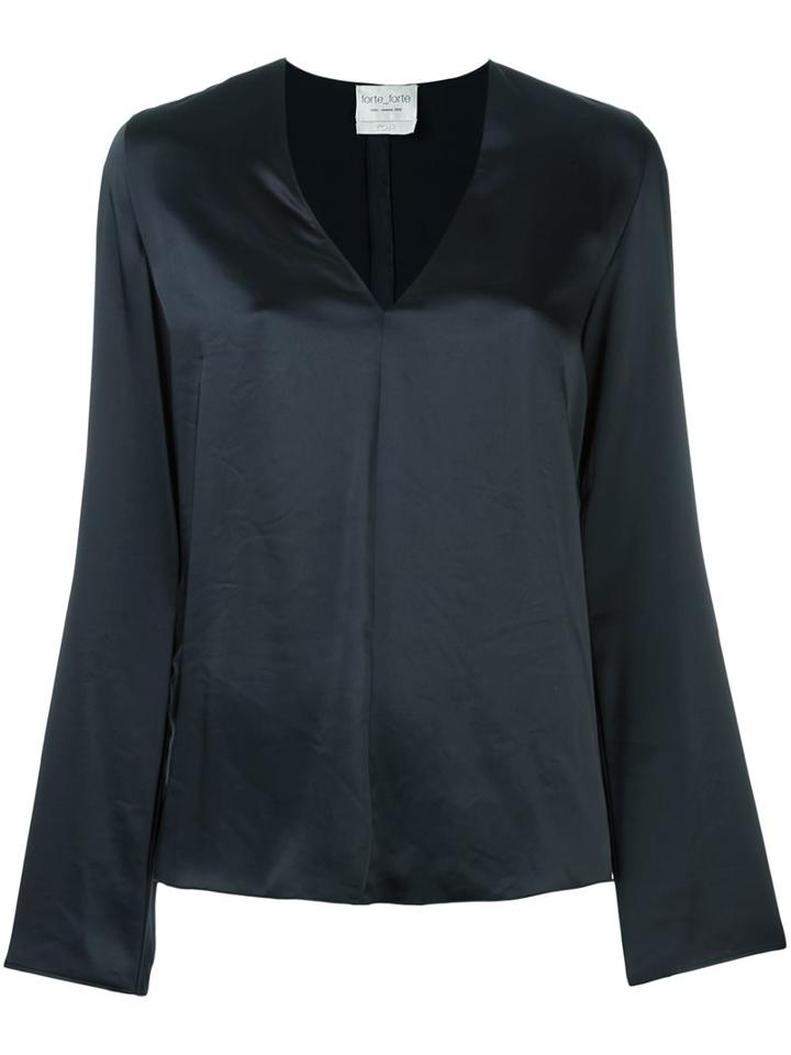 Forte Forte V-neck Satin Blouse