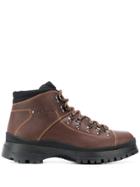 Prada Hiking Style Ankle Boots - Brown