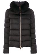 Herno Fox Fur Trim Jacket - Black