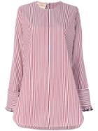 Erika Cavallini Long Striped Blouse - Red