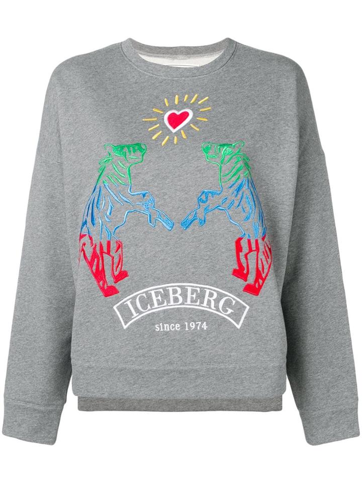 Iceberg Polar Bear Love Sweatshirt - Grey