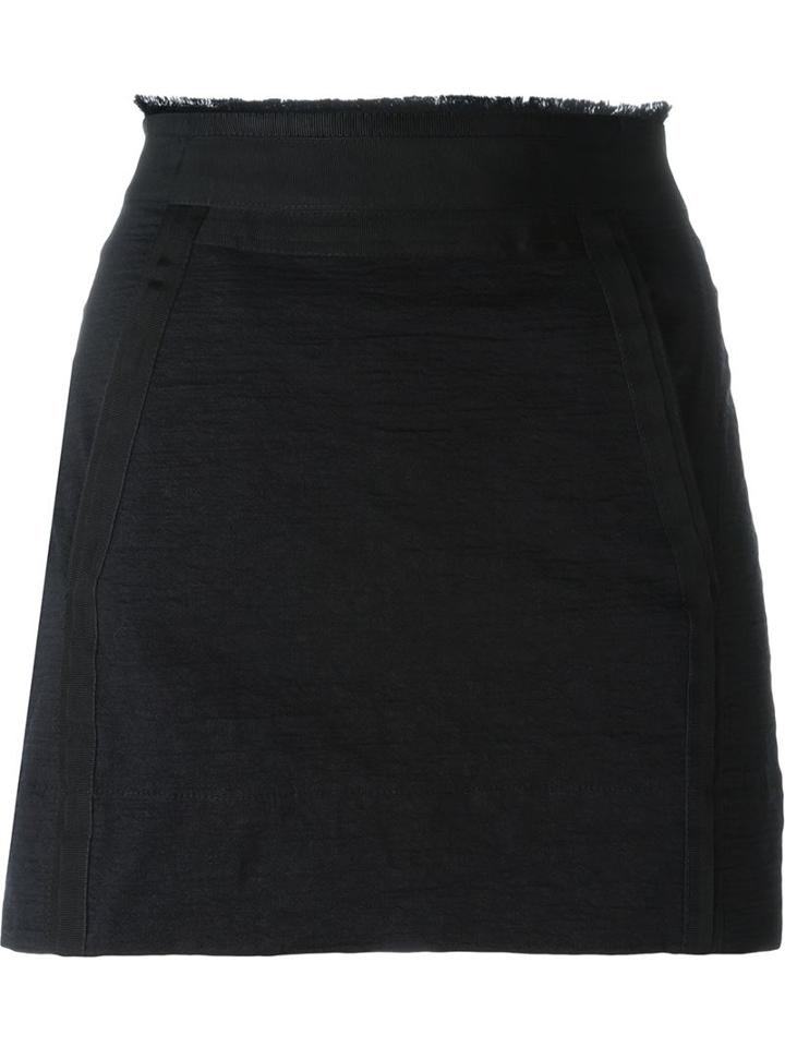 A.f.vandevorst Skype Mini Skirt, Women's, Size: 40, Black, Cotton/linen/flax/spandex/elastane