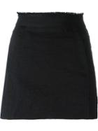 A.f.vandevorst Skype Mini Skirt, Women's, Size: 40, Black, Cotton/linen/flax/spandex/elastane