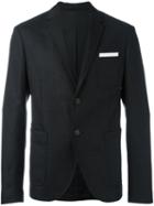 Neil Barrett Two Button Blazer, Men's, Size: 50, Black, Polyester/spandex/elastane/viscose/virgin Wool