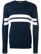 Neil Barrett Two Stripes Sweater - Blue