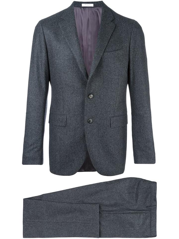 Boglioli Two Piece Dress Suit, Men's, Size: 48, Grey, Wool/acetate/cupro