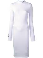 Gcds Embroidered Logo Midi Dress - White