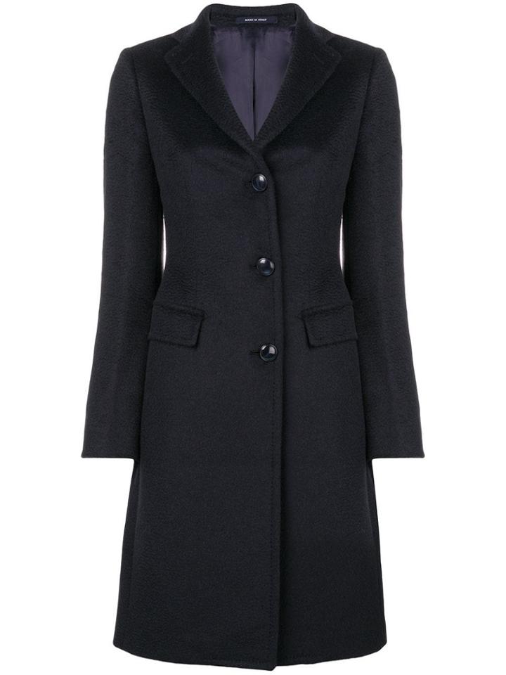 Tagliatore Classic Buttoned Coat - Blue
