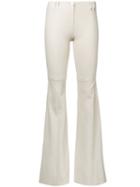 Plein Sud - Flared Trousers - Women - Lamb Skin - 38, Brown, Lamb Skin