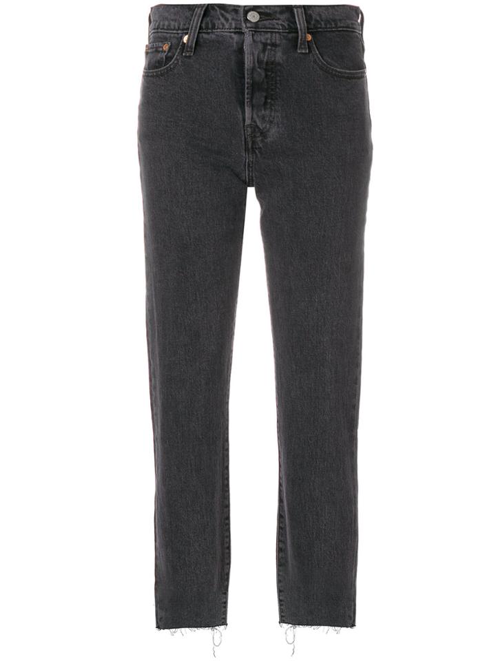 Levi's Cropped Straight Jeans - Grey