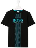 Boss Kids Logo Printed T-shirt - Black