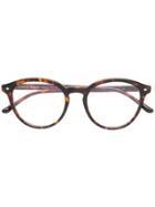 Giorgio Armani Round Framed Glasses - Brown