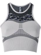 Adidas By Stella Mccartney Fine Knit Top - Grey