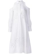 Suno Macrame Cut Out Shoulder Dress, Women's, Size: 4, White, Cotton