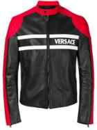 Versace Fitted Biker Jacket - Black