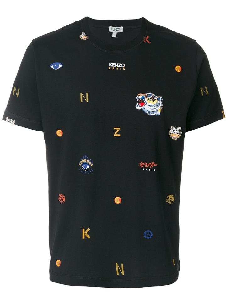 Kenzo Allover Tiger T-shirt - Black