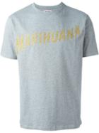 Palm Angels 'marihuana' T-shirt, Men's, Size: Large, Grey, Cotton