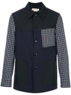 Marni - Checkered Detail Jacket - Men - Cotton/polyester/virgin Wool - 46, Blue, Cotton/polyester/virgin Wool